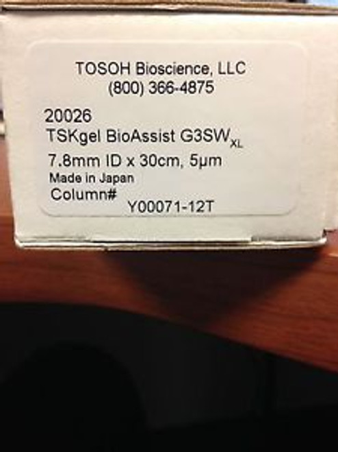 TOSOH TSKgel G3SWxL, 7.8mm ID x 30cm, 5um particle size Part #0020026. NEW