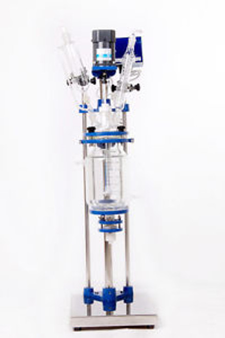 2L Chemical lab Jacketed Glass Reactor Vessel 110V or 220V digital display