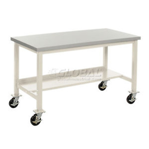 60 X 36 Mobile Plastic Safety Lab Bench-Tan