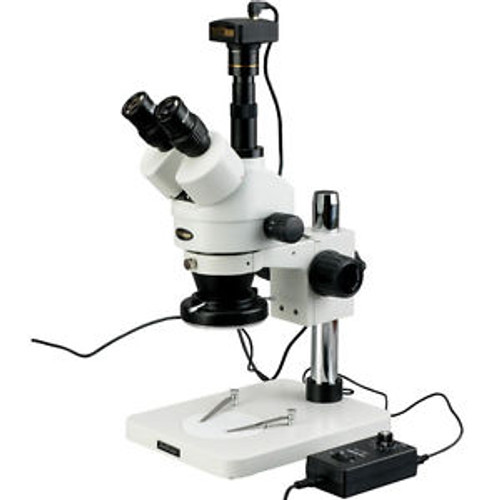 3.5X-90X Zoom Stereo Microscope with 144-LED Ring Light + 3MP Digital USB Camera