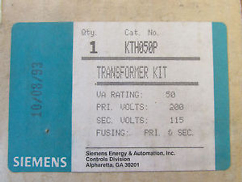 Siemens KTH050P Transformer 50VA Pri 200V Sec 115V New!!! in Box