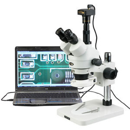 7X-45X Surface Inspection 144-LED Zoom Stereo Microscope + 10MP Digital Camera