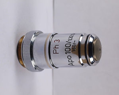 Zeiss APO 100x /1.32 Oil Ph3 Phase Contrast 160mm TL Microscope Objective