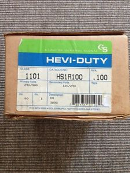 GEneral Signal Hevi-Duty Transformer HS1A100  Volt 240/480 Sec Volt 120/240