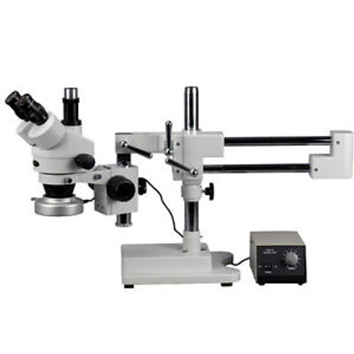 7X-90X Trinocular Zoom Stereo Microscope with Heavy-duty Metal 80-LED Ring Light