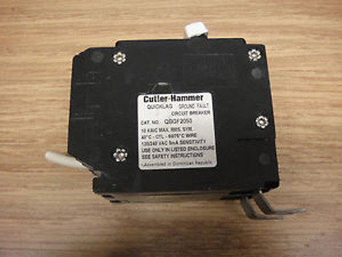 CUTLER HAMMER QUICK LAG QBGF2050 Ground Fault Circuit Breaker 50 Amp 2 Pole