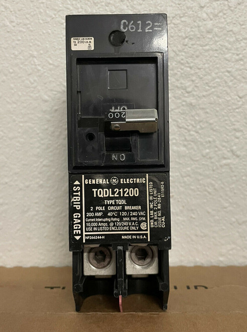 Ge Tqdl21200 Breaker 2 Pole 200 Amp