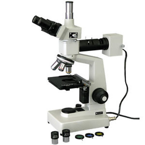 AmScope ME300TA Trinocular Metallurgical Microscope 40X-640X