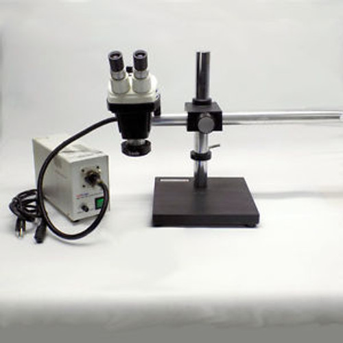 Bausch & Lomb SZ/SZ4 StereoZoom 4 Microscope w/Boom Stand+Fiber Optic Ring Light