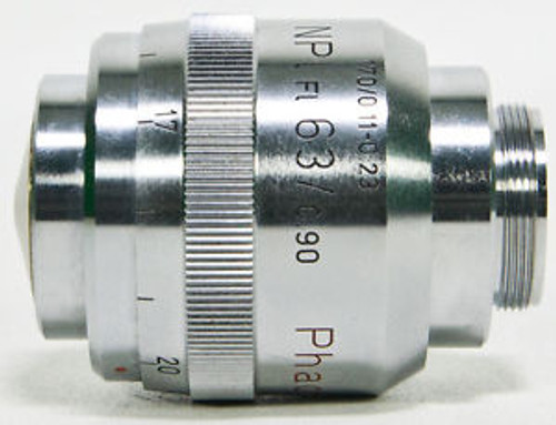 Leitz Wetzlar NPL FL 63/0.90 PHACO 4 Phase Contrast Microscope Lens with Collar
