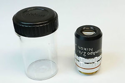 Nikon PlanApo 2X/0.1 160/- Microscope Objective Rare & Excellent Condition