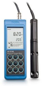 Hanna Instruments HI9146-10 Dissolved Oxygen Meter with 10m Probe Cable, 0.00 to