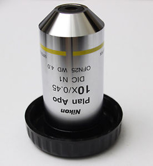 Nikon CFI PlanApo 10x 0.45 DIC N1 WD 4.0 Infinity Microscope Objective Plan Apo