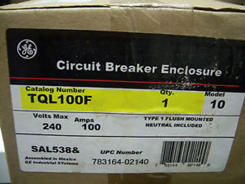 GE CIRCUIT BREAKER ENCLOSURE CAT#TQL100F 100A 240V NIB
