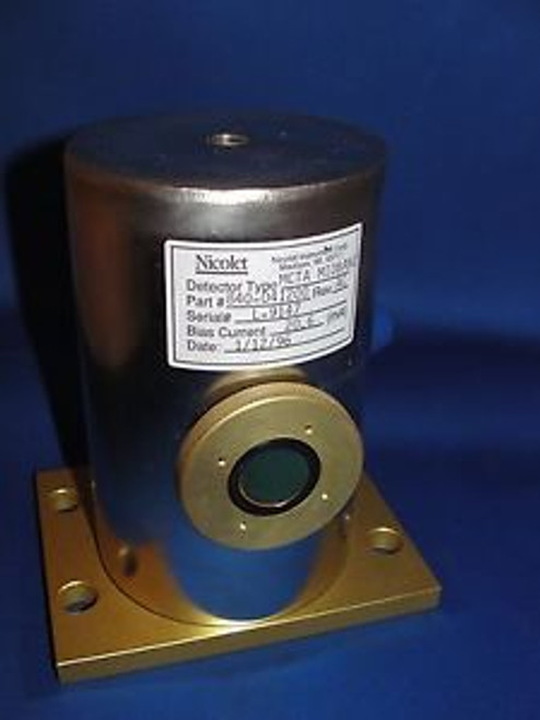 Nicolet Detector Type MCTA MIDBAND P/N: 840-041200 REV:AC Bias Current 20.6 mA