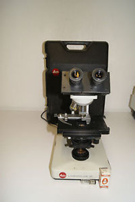 Leitz Wetzlar LABORLUX D Binocular MICROSCOPE w/ Objectives LIGHT & Case GMBH