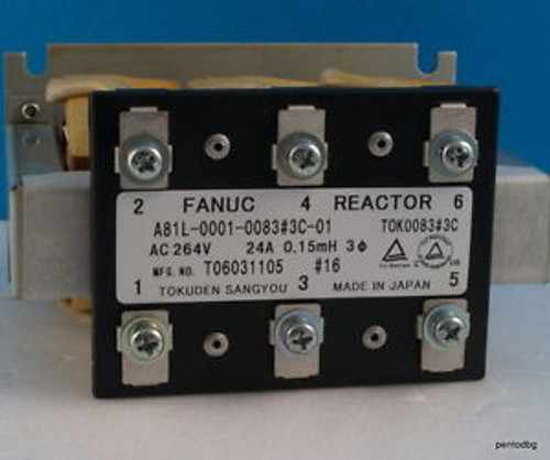 FANUC REACTOR  TRANSFORMER  A81L-0001-0083-3C-01 THREE PHASES 264V 24A 0.15mH