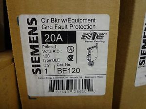 New SIEMENS BE120  GROUND FAULT
