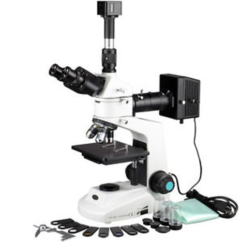 50X-500X Metallurgical Microscope w Polarizing Features + 1.3MP Camera