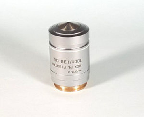 Leica HCX PL Fluotar 100x / 1.30 ~/0.17/D Oil Microscope Objective Lens # 506195