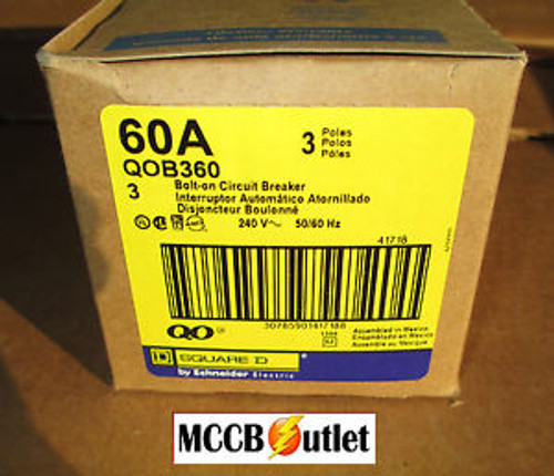 New IN BOX - Square D QOB360 Circuit Breaker -