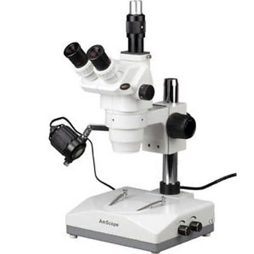 AmScope ZM-2TY 6.7X-90X Ultimate Trinocular Zoom Microscope with Two Lights