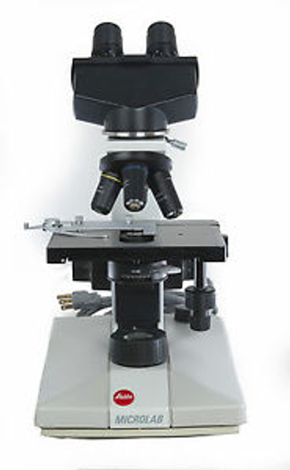 Leitz Microlab Binocular Microscope - 4x/10x/40x/100x Oil - Excellent Condition