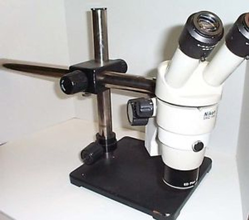 Nikon SMZ-10A Stereozoom Microscope and boom stand
