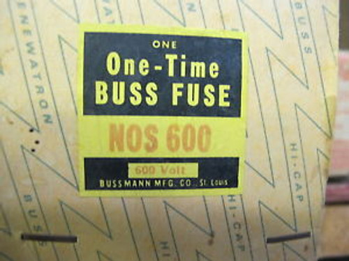 Bussman NOS600 600 Amp Fuse 600 Volt One Time FuseNew