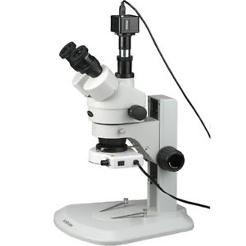 3.5X-180X Zoom Stereo Microscope with 80-LED Light and 8MP Camera