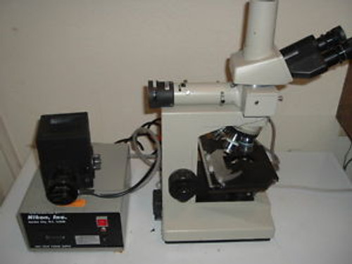 Nikon Labophot Trinocular  Microscope + HG 100W LIGHT + PS