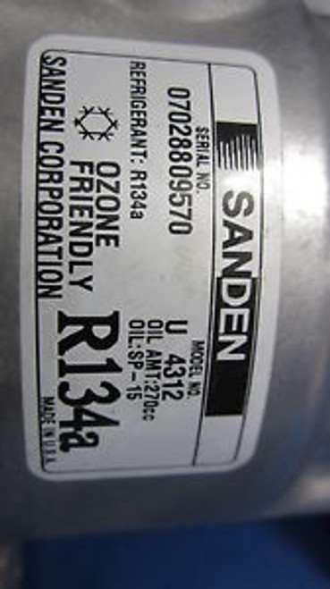 SANDEN CORPU 4312 A/C COMPRESSOR 24 VOLT for R134a refriGErant  ( New )