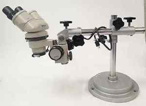 NIKON MODEL SN STEREO INSPECTION MICROSCOPE WITH STAND + POWER SUPPLY