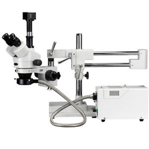 3.5X-90X Simul-Focal Trinocular Boom Microscopy System + USB Camera