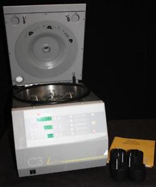Jouan C3i Benchtop Centrifuge w Router Buckets Extra Inserts Manual