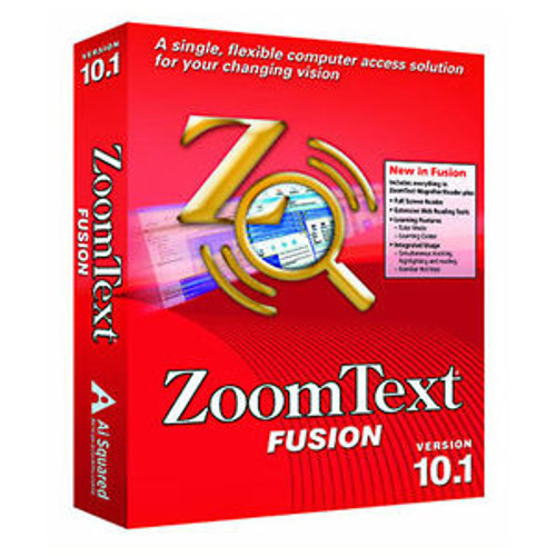 ZoomText Fusion - English CD Version 10.1 PC Computer Magnifying Software - Zoom