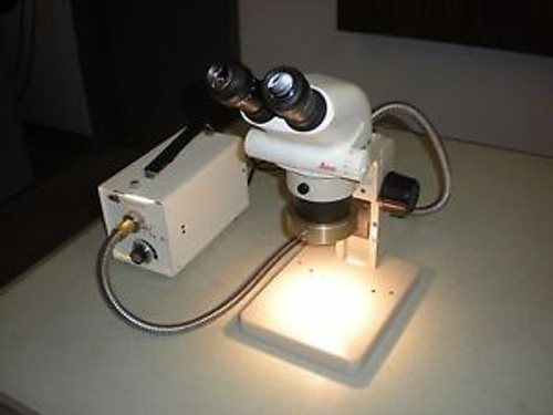 Leica S6E Microscope with Olympus Stand and Chiu Light Source with Ring Light