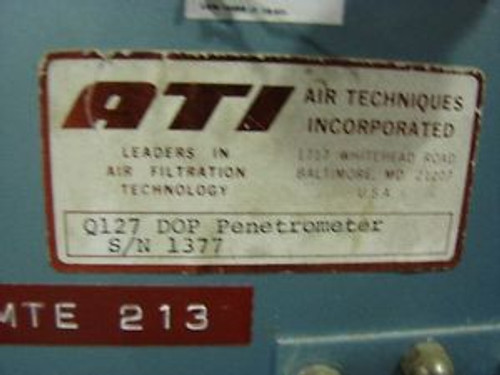 ATI TDA-14 Mechanical Analyzer / Q127 DOP Penetrometer   Air Techniques
