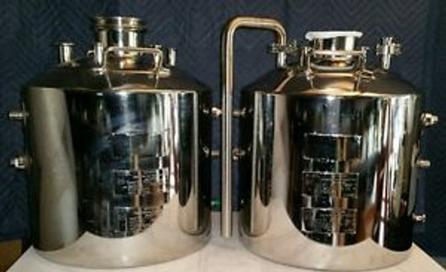 20 Liter Apache Stainless Equipment Corp Jacketed Pressure Vessels