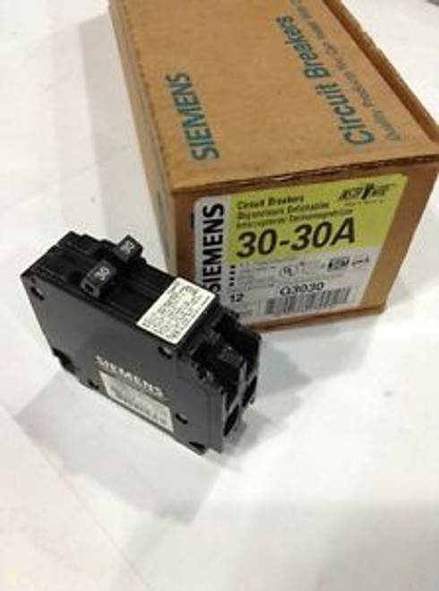 Q3030 Siemens Circuit Breaker Two 1 Pole 30/30 Amp 120/240V (New) Box Of 12