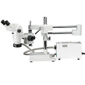 AmScope ZM-4BZ3-FOR 2X-90X Binocular Stereo Boom Microscope + Fiber Ring