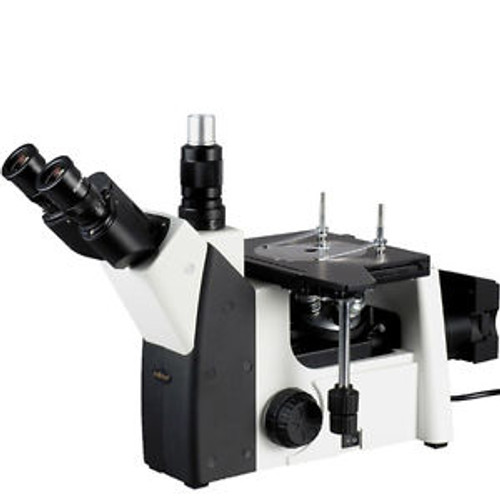 AmScope ME1200T 50X-500X Inverted Trinocular Metallurgical Microscope