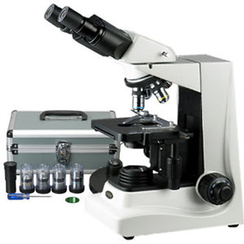 AmScope B600A-PCT Turret Phase Contrast Binocular Microscope 40X-1600X