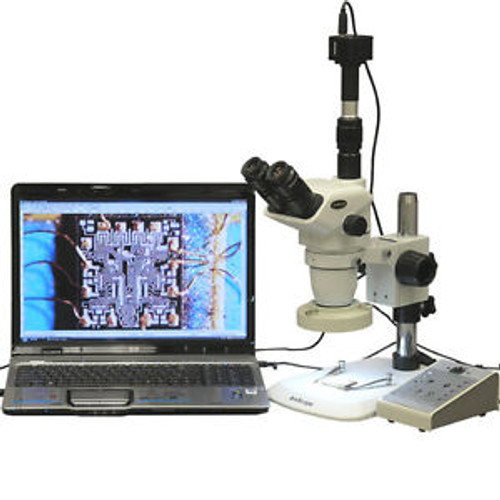 3.35X-225X Stereo Zoom Microscope with 80-LED Light + 5MP Digital Camera