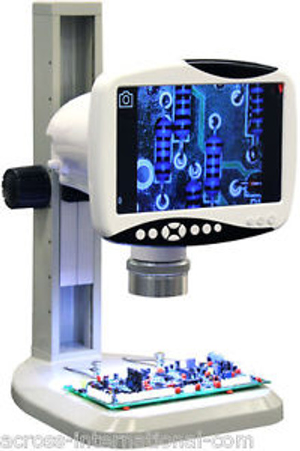 Digital 76X Stereo Scope Microscope w/ 9 1280x800 HD LCD 5MP Camera 720p Video