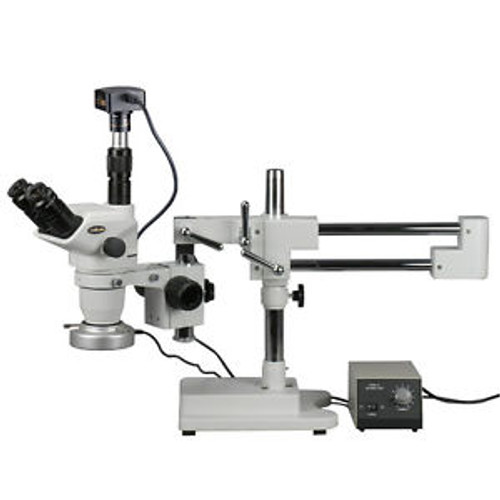 2X-180X Boom Stand Zoom Stereo Microscope with 80-LED Light + 16MP Digital Camer