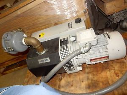 LEYBOLD SOGEVAC SV40 ROTARY VANE  VACUUM PUMP W/ BROOK CROMPTON NEMA MG-1 MOTOR