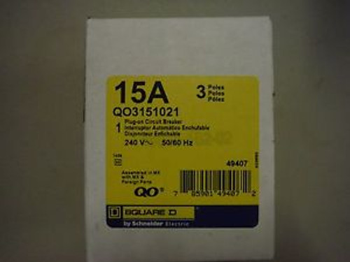 New In Box - Square D Circuit Breaker Part # Qo3151021  -  3-Day !!