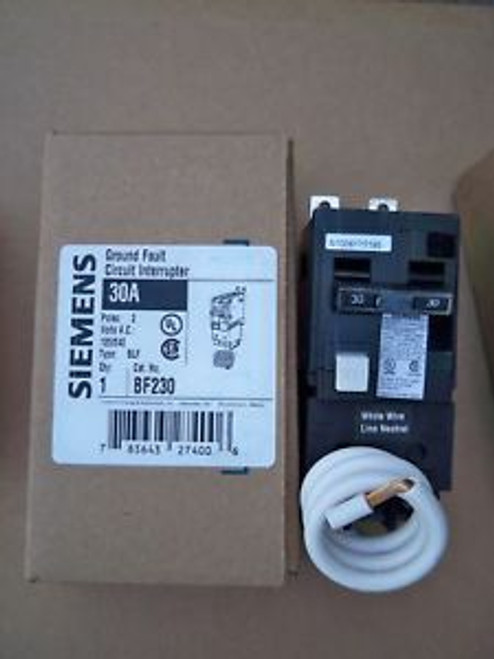 Siemens Ite Bf230 Circuit Breaker 2P 30Amp Gfi Ground Fault Type Blf New