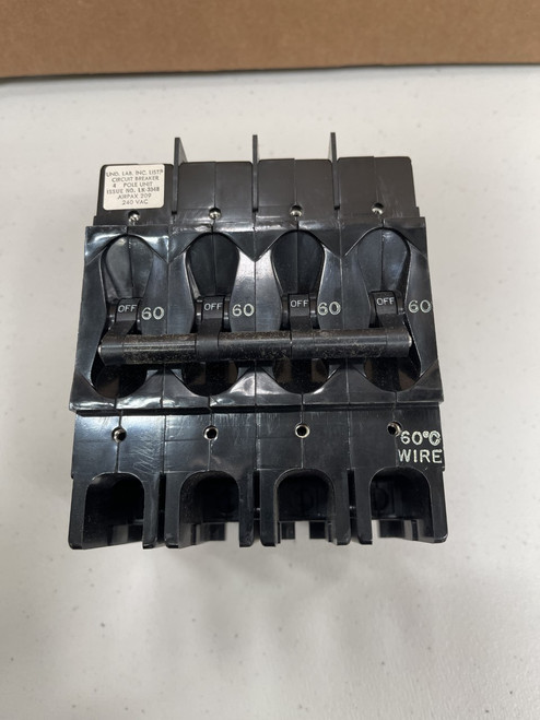 Airpax 209 4-pole 60 amp 240V military grade circuit breaker